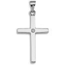 9 Carat White Gold 5pts Diamond Cross