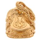 Silver Gold Plated Saddle Ring