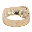18ct Yellow Gold 0.10ct Diamond Buckle Ring