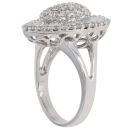 18ct White Gold 2.00ct Baguette and Brilliant Cut Cluster Ring