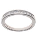 18ct White Gold 0.36ct Princess Cut Diamond Half Eternity Ring