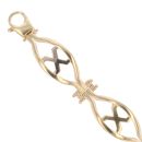 9ct Yellow And White Gold Fancy Bracelet 7"
