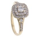 9ct Yellow Gold 0.45ct Brilliant Cut Diamond Cluster Ring
