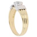 18ct Yellow and White Gold 0.40ct Diamond Solitaire Ring