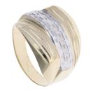 14ct Yellow And White Gold Greek Key Fancy Ring