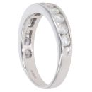 14ct White Gold 1.00ct Diamond Half Eternity Ring