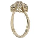 9ct Yellow Gold Cubic Zirconia Cluster Ring
