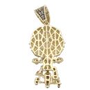 9ct Yellow Gold Multi Gemstone Jigsaw Figure Pendant