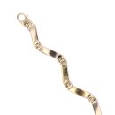 9ct Yellow And White Gold Zig-Zag Fancy Bracelet 7"