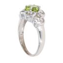 9ct White Gold Peridot Single Stone Ring
