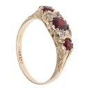 9ct Yellow Gold Cubic Zirconia and Garnet Dress Ring