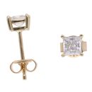 14ct Yellow Gold Cubic Zirconia Stud Earrings