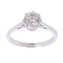9ct White Gold 1.00ct Brilliant Cut Diamond Solitaire Ring