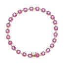 9ct Yellow Gold Pink Topaz Bracelet 7.5"