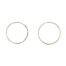 9ct Yellow Gold Diamond Cut Hoop Earrings