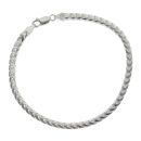 Silver Oval Franco Bracelet 8.5" By Icesia Gents