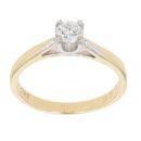 18ct Yellow Gold 0.25ct Brilliant Cut Diamond Solitaire Ring