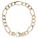 9ct Yellow Gold Figaro Bracelet 7.5"