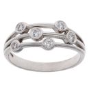 18ct White Gold 0.25ct Brilliant Cut Diamond Fancy Ring