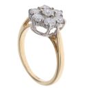 18ct Yellow Gold 1.00ct Brilliant Cut Diamond Cluster Ring