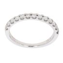 9ct White Gold 0.35ct Brilliant Cut Diamond Half Eternity Ring