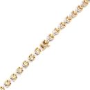 9ct Yellow And White Gold Fancy Chain 16"