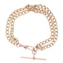 9ct Yellow Gold Double Albert T-Bar Bracelet 8.5"