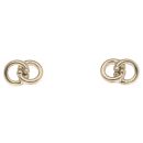 925 Sterling Silver Gold Plated Entwined Circles Earrings