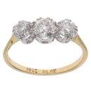 18ct Yellow Gold 1.75ct Diamond Trilogy Ring
