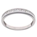 9ct White Gold 0.33ct Brilliant And Baguette Cut Diamond Ring