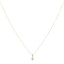18ct Yellow Gold 0.33ct Brilliant Cut Diamond Solitaire Pendant And Chain 18"