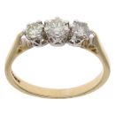 18ct Yellow Gold 0.70ct Brilliant Cut Diamond Trilogy Ring