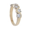 9ct Yellow Gold Five Stone Cubic Zirconia Ring