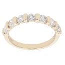 9ct Yellow Gold Cubic Zirconia Half Eternity Ring
