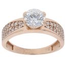 9ct Yellow Gold Cubic Zirconia Solitaire Ring