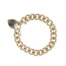 9ct Yellow Gold Heavyweight Curb Charm Bracelet 7"