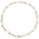 9ct Yellow Gold Figaro Bracelet 7"