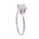 18ct White Gold 0.40ct Diamond Princess Cut Cluster Ring