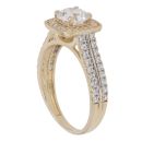 9ct Yellow Gold Cubic Zirconia Cluster Ring