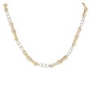 9ct Yellow and White Gold Fancy Chain 16"