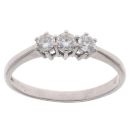 18ct White Gold 0.35ct Brilliant Cut Diamond Trilogy Ring