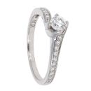 18ct White Gold 0.40ct Diamond Solitaire Twist Ring