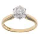 18ct Yellow Gold 0.90ct Brilliant Cut Diamond Solitaire Ring