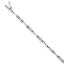 18ct White Gold Fancy XII Bracelet 7"