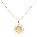 9ct Yellow Gold Our Lady Pendant and Chain 22"