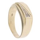 9ct Yellow Gold 0.01ct Diamond Signet Ring
