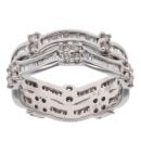 18ct White Gold 1.48ct Diamond Two Row Ring