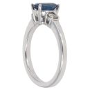 18ct White Gold 0.25ct Diamond and Sapphire Ring