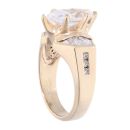 14ct Yellow Gold Cubic Zirconia Marquise Ring