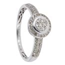 9ct White Gold 0.47cts Diamond Cluster Ring by Anya Belle